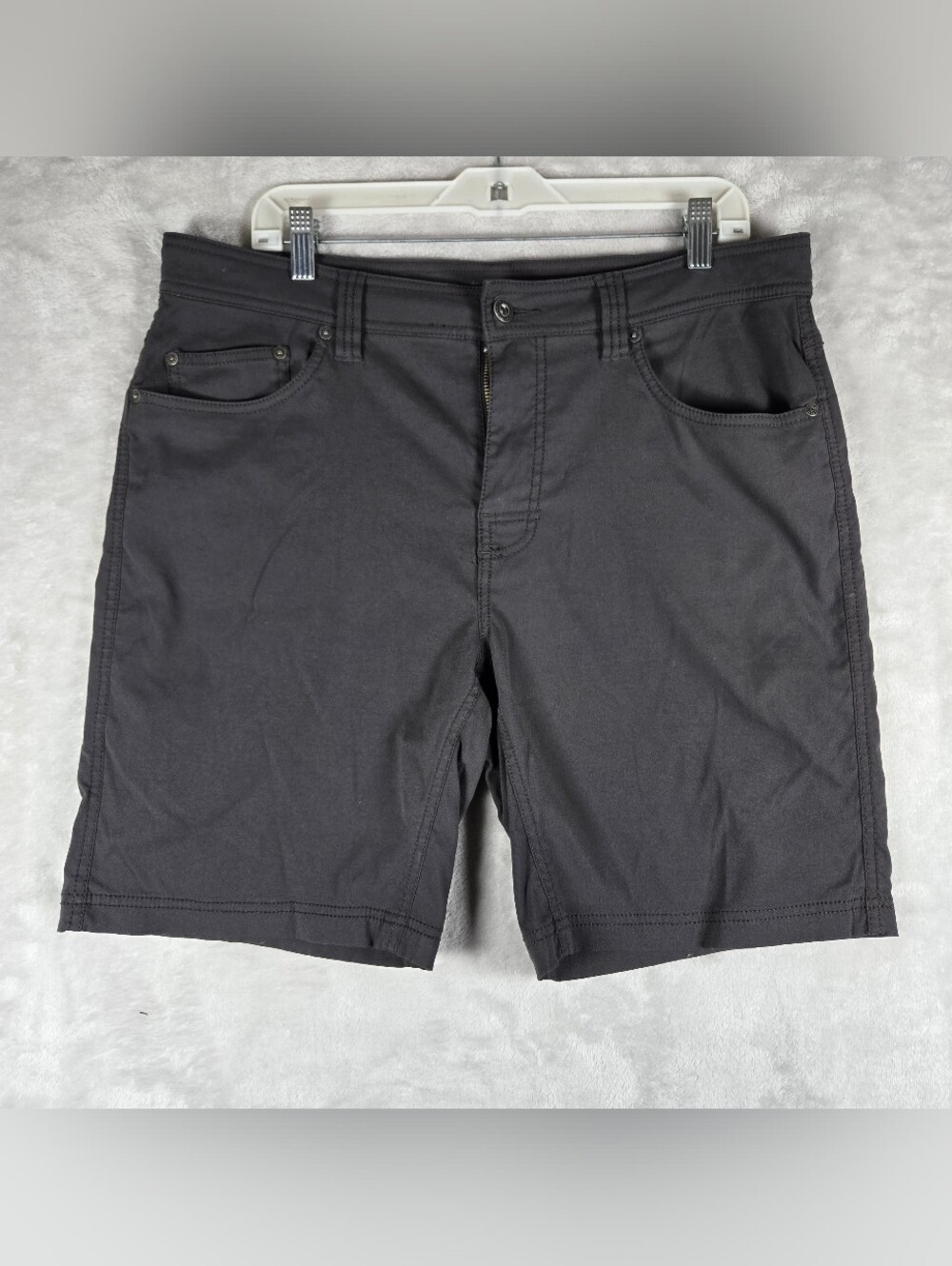 Prana Brion Shorts Mens Size 34 Gray Performance Outdoor Chino 8.5” Inseam